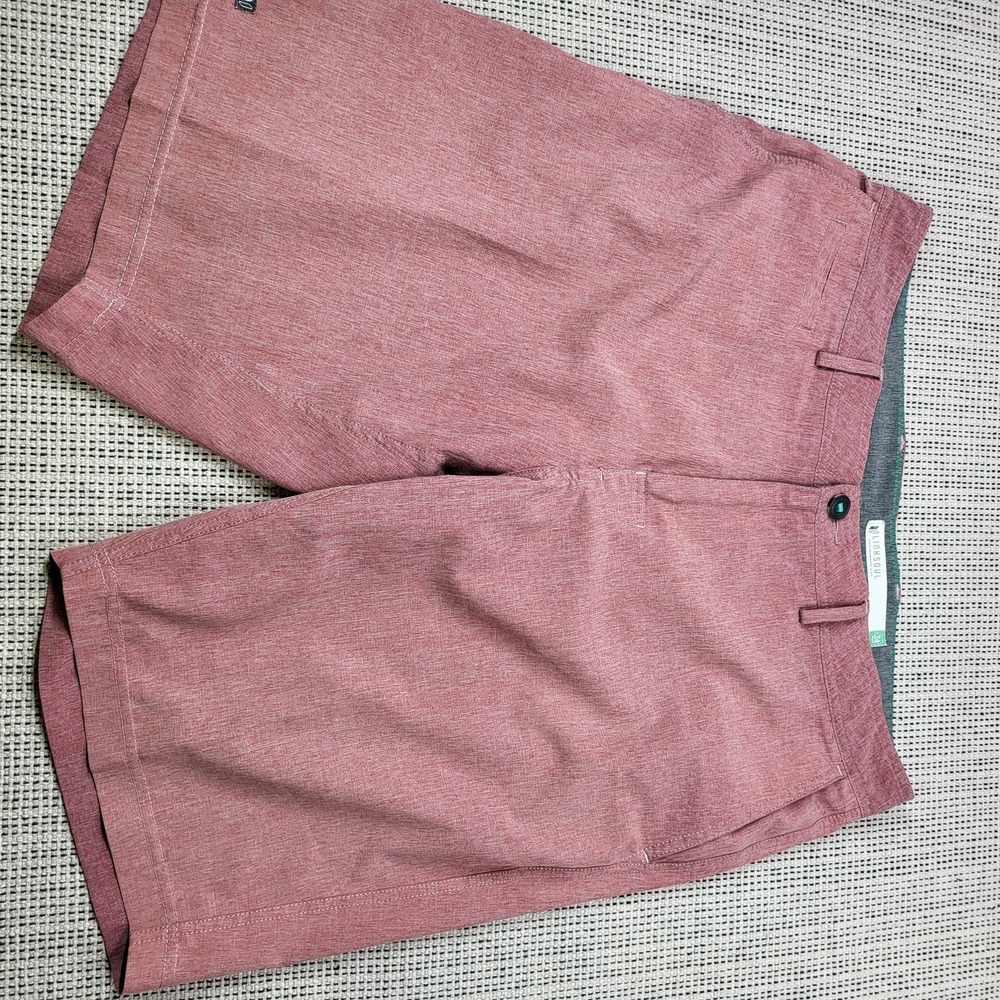 Linksoul‎ Shorts Mens 34 Pink Chino Golf Flat Front 10 Inseam Casual Summer